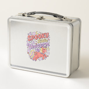 Einhorn Gruseliges kleines Einhorn Whimsical Weiße Metall Brotdose