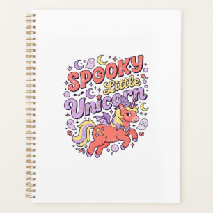 Einhorn Gruseliges kleines Einhorn Whimsical Weiße Planer