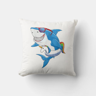 Einhorn-Hai-Poolparty-Shirt Kinder Mädchen Jungen Kissen
