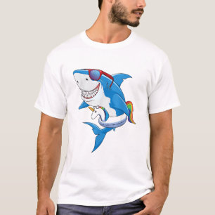Einhorn-Hai-Poolparty-Shirt Kinder Mädchen Jungen  T-Shirt