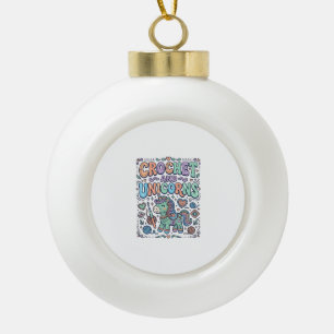 Einhorn-Häkel- und Einhörner Kawaii-Aufkleber und  Keramik Kugel-Ornament