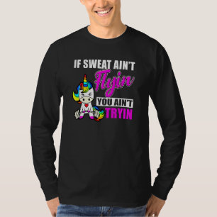 Einhorn-Hantel-Gewichtheber-Workout-Gym-Fitness T-Shirt