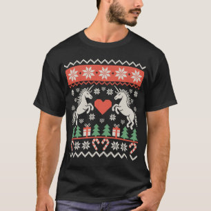 Einhorn hässlicher Weihnachtspullover Xmas Ferienz T-Shirt