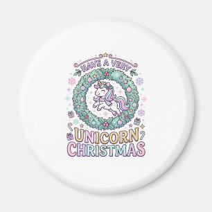 Einhorn hat ein sehr Einhorn-Weihnachten Fett Typo Magnet