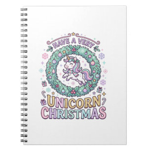 Einhorn hat ein sehr Einhorn-Weihnachten Fett Typo Notizblock