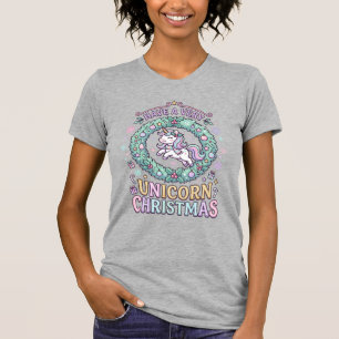 Einhorn hat ein sehr Einhorn-Weihnachten Fett Typo T-Shirt
