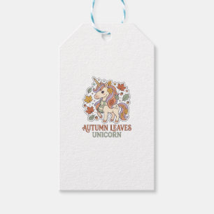 Einhorn Herbstblätter Einhorn Grafikdesign Merch Geschenkanhänger