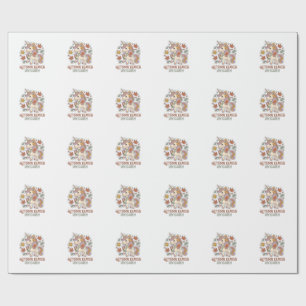 Einhorn Herbstblätter Einhorn Grafikdesign Merch Geschenkpapier