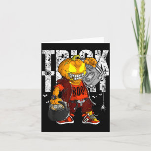 Einhorn Hexe Halloween Schwarze Katze Orange Mond Karte