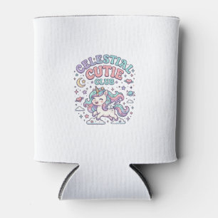 Einhorn Himmels-Cutie-Club Retro-Stil Produkt G Dosenkühler