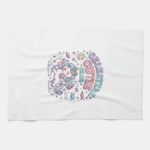 Einhorn Himmels-Cutie-Club Retro-Stil Produkt G Geschirrtuch