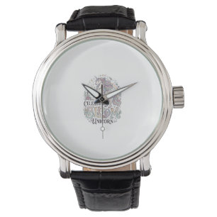 Einhorn Himmelsblüte Einhorn Premium Vektor Typ Armbanduhr