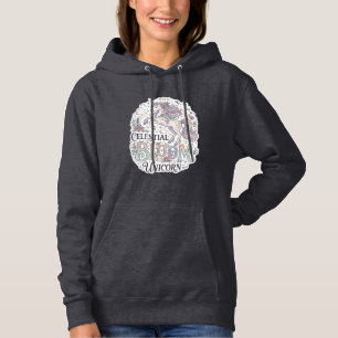 Einhorn Himmelsblüte Einhorn Premium Vektor Typ Hoodie