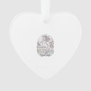 Einhorn Himmelsblüte Einhorn Premium Vektor Typ Ornament