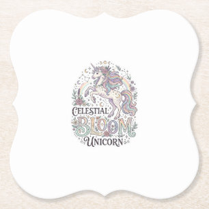 Einhorn Himmelsblüte Einhorn Premium Vektor Typ Untersetzer