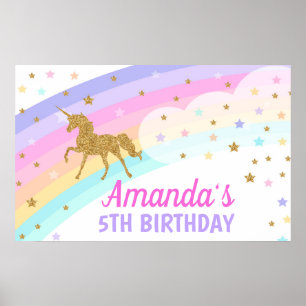 Einhorn-Hintergrund Poster