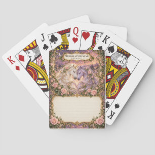 Einhorn-Hochzeitsgästebuch-Unterschriften-Deck Spielkarten