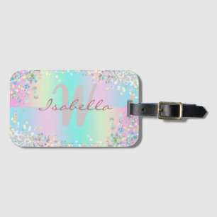 Einhorn Holografischer Glitter Gepäckanhänger