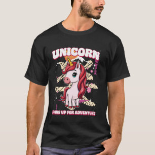 Einhorn Horns Up for Adventure Unicorn T-Shirt