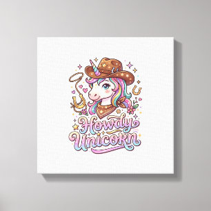 Einhorn Howdy Einhorn Geschenkidee Aufkleber und S Leinwanddruck