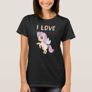 Einhorn, hübsche und niedliche Kinder Mädchen Frau T-Shirt