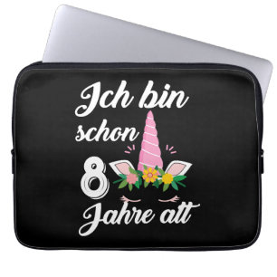 Einhorn Ich bin Einhorn Geburtstag seit 8 Jahren Laptopschutzhülle