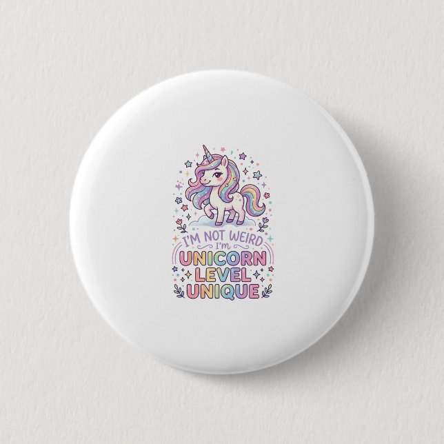 Einhorn Ich bin nicht seltsam, ich bin Einhorn-Lev Button (Vorderseite)