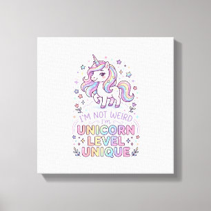 Einhorn Ich bin nicht seltsam, ich bin Einhorn-Lev Leinwanddruck