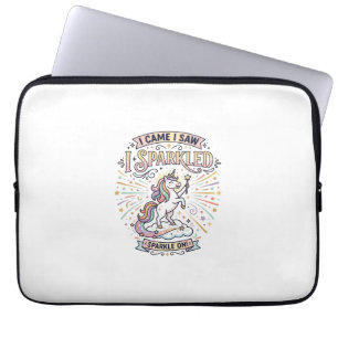 Einhorn Ich kam ich sah ich funkelte druckfertig M Laptopschutzhülle