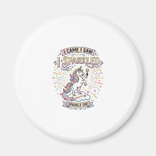 Einhorn Ich kam ich sah ich funkelte druckfertig M Magnet