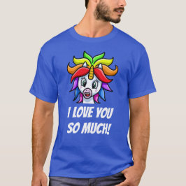 Einhorn ich Liebe Sie so viel lustig T-Shirt