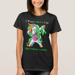 Einhorn Ich trage Grün für Kabuki-Syndrom-Bewussts T-Shirt