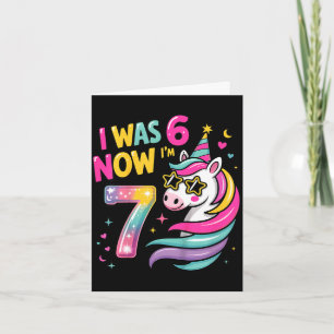 Einhorn ich war 6 ich bin 7 lustig 6 7 Geburtstag Karte