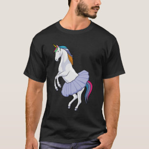 Einhorn im Ballett mit Rock T-Shirt