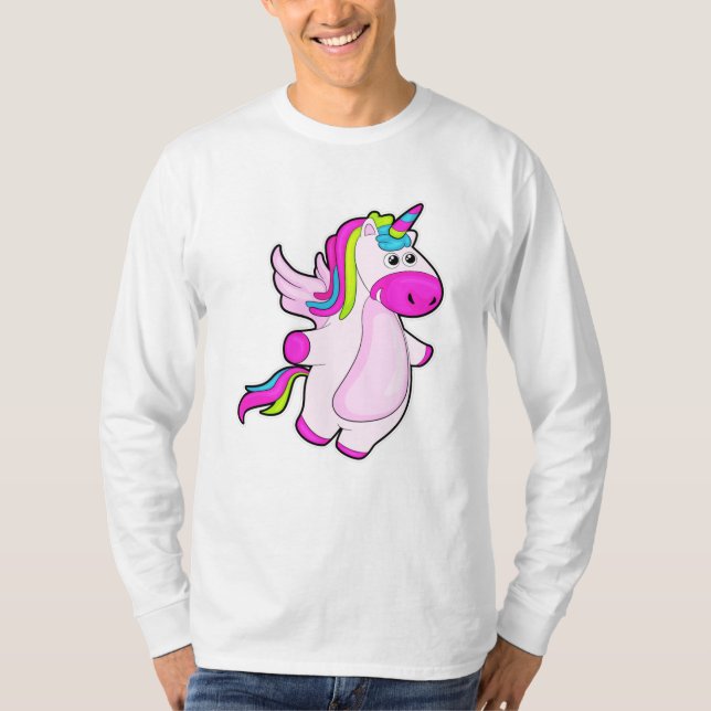 Einhorn im Fliegen T-Shirt (Vorderseite)