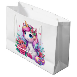 Einhorn im Garten Große Geschenktüte