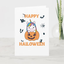 Einhorn im Kürbis Süße Einhörner Frohe Halloween