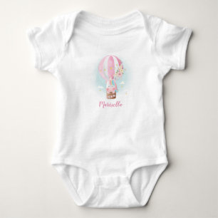 Einhorn im Luftballon Namen Baby Bodysuit Strampler