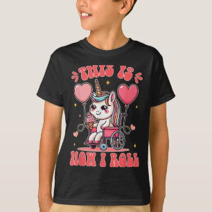 Einhorn im Rollstuhl isst Eiscreme So T-Shirt