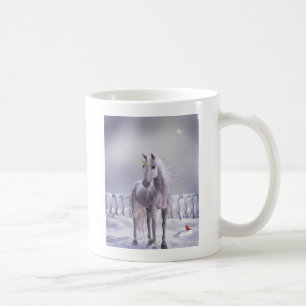 Einhorn im Schnee Kaffeetasse