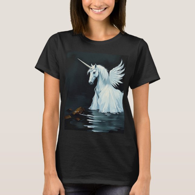Einhorn im See T-Shirt (Vorderseite)