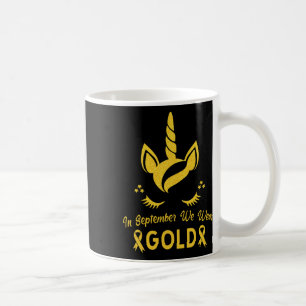 Einhorn im September tragen wir Goldkrebs im Kinde Kaffeetasse