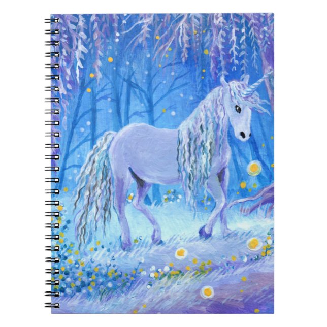 Einhorn im Wald Notizblock (Vorderseite)