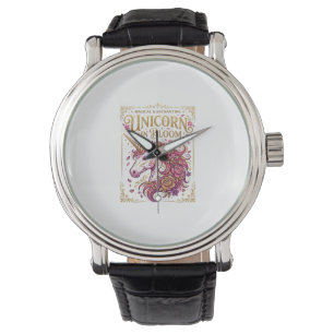 Einhorn in blühendem stilvollen Zazzle-Design_1 Armbanduhr