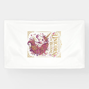 Einhorn in blühendem stilvollen Zazzle-Design_1 Banner