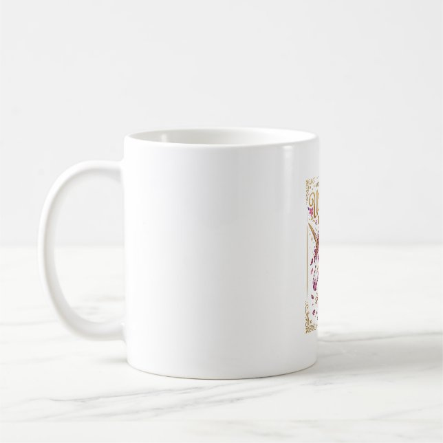 Einhorn in blühendem stilvollen Zazzle-Design_1 Kaffeetasse (Links)
