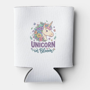 Einhorn in Blüte Fettgedruckte Typografie Druck au Dosenkühler