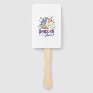 Einhorn in Blüte Fettgedruckte Typografie Druck au Fächer