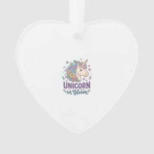 Einhorn in Blüte Fettgedruckte Typografie Druck au Ornament
