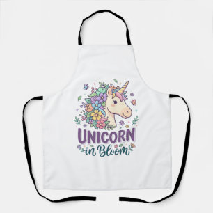 Einhorn in Blüte Fettgedruckte Typografie Druck au Schürze